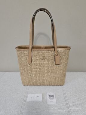 Coach Small/Mini City Tote in Straw